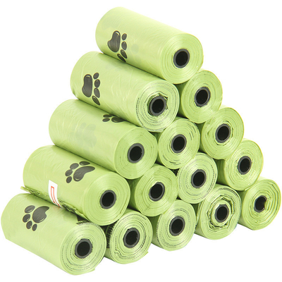15 PCS/rôle Sacs à ordures biodégradables pour animaux de compagnie Sacs de T-shirts