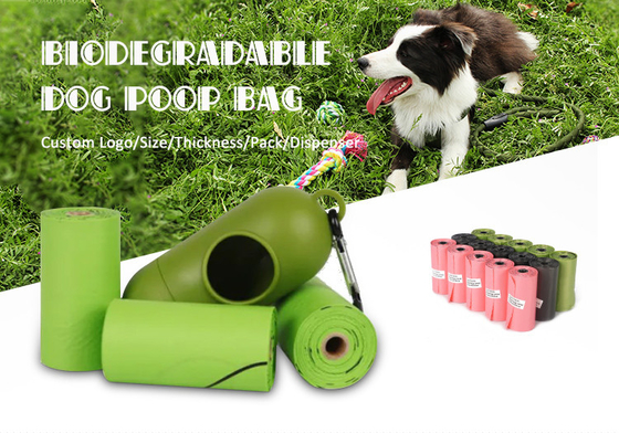 15 PCS/rôle Sacs à ordures biodégradables pour animaux de compagnie Sacs de T-shirts