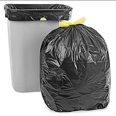 Sacs à ordures à cordes sans parfum de 30 gallons verts ou personnalisés avec surface en relief