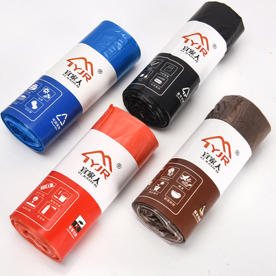 Sac à ordures en plastique à corde de traction jetable pratique pour les doublures de boîtes en HDPE