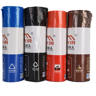 Sac à ordures en plastique à corde de traction jetable pratique pour les doublures de boîtes en HDPE