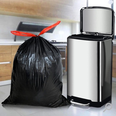Verte 13 gallons en relief de la corde de traction Biodégradable poubelles poubelles Sacs à ordures forts et robustes