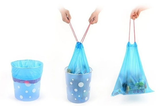 Sacs d'emballage de déchets de cuisine grands et hauts verts ou personnalisés avec corde à rouleaux