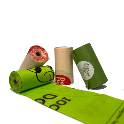 Logo personnalisé Bio Matériau Pet Dog Poop sur rouleau avec Flexo Impression