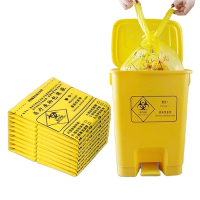 Sac en plastique HDPE pratique pour l'emballage des déchets médicaux des cliniques Certificat de compost OK