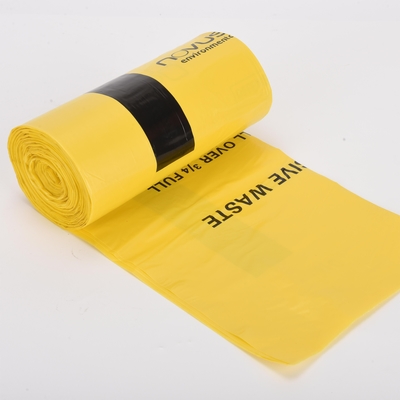 1 tonne Logo personnalisé Sacs de revêtements médicaux Directement jaune Sécurité HDPE Sacs acceptés CN SHN