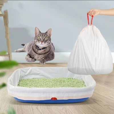 Sacs de litière pour chats épais taille jumbo avec fermeture à corde acceptée