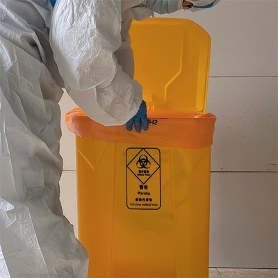 Directement 30 gallons de déchets médicaux poubelles poly sacs avec sécurité et logo personnalisé
