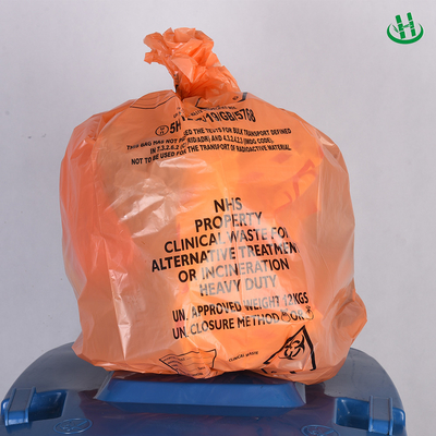 Directement 30 gallons de déchets médicaux poubelles poly sacs avec sécurité et logo personnalisé