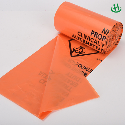Directement 30 gallons de déchets médicaux poubelles poly sacs avec sécurité et logo personnalisé
