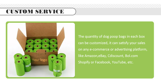 Sacs à ordures en plastique biodégradable portable pour chiens