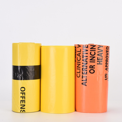 Sacs de déchets médicaux avec joint thermique Sacs de déchets jetables en plastique LDPE/HDPE pour hôpitaux de laboratoire