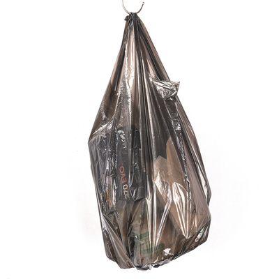 5-100 microns épaisseur sacs à ordures noirs sac de rangement de style gilet pour la sécurité des déchets domestiques