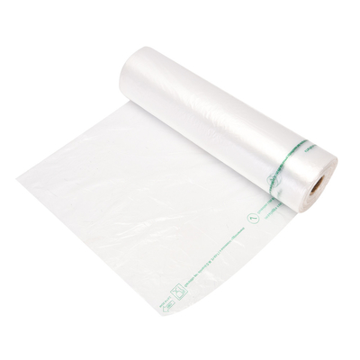 Sac d'emballage alimentaire transparent en rouleau avec matériau biodégradable en PEHD et épaisseur 5-100 mic