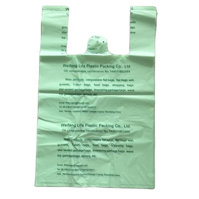 Compostable directement, biodégradable à 100%, sac à ordures, matériaux recyclés, certificat de compostage