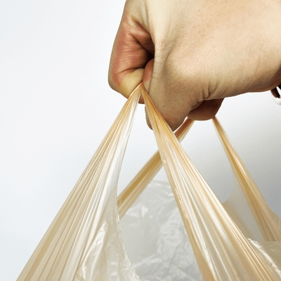 T-shirt poly plastique HDPE personnalisé Sac de magasinage pour les supermarchés