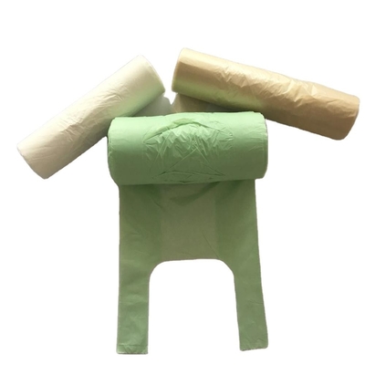 Matériaux recyclés T-shirt à base de fécule de maïs Sac de magasinage en plastique avec commande sur mesure