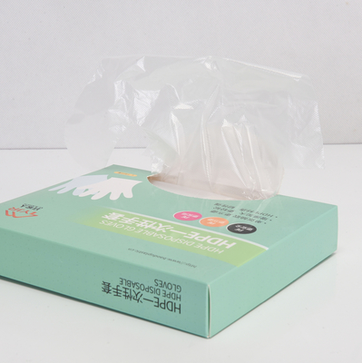 Gants jetables pour ménage en polyethylène en plastique transparent en HDPE épais