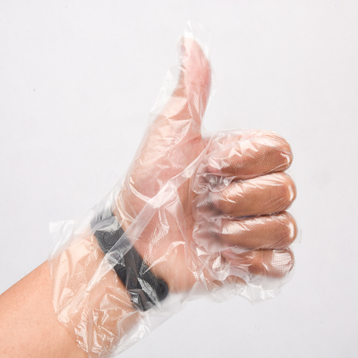 Gants jetables pour ménage en polyethylène en plastique transparent en HDPE épais