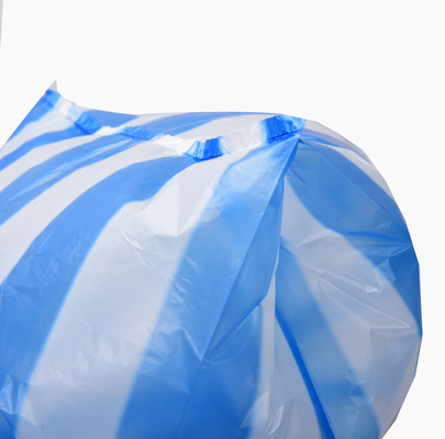 Sacs à t-shirts rayés en couleur OK Compost Certifié Sac à provisions Taille personnalisée