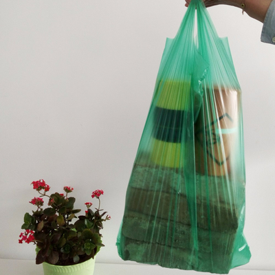 Des sacs de t-shirts en PE biodégradables et de couleur durables pour le marché des fruits