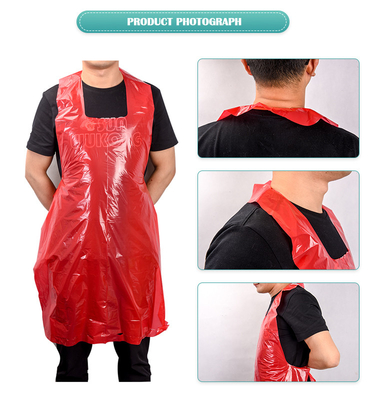 Tablier en PE imperméable et anti-tache pour le barbecue à la marmite dans la cuisine à domicile