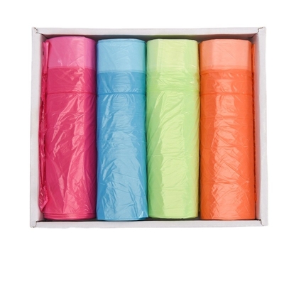 Sac à ordures à corde de traction en HDPE personnalisé pour l'achat en vrac et la personnalisation