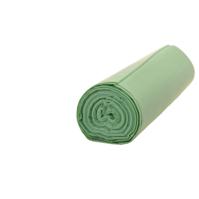 Sac en plastique biodégradable PBAT/PLA/amidon de couleur verte et de taille personnalisable