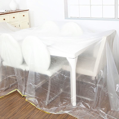Taille personnalisée Couverture de poussière à film transparent jetable pour meubles et climatiseurs