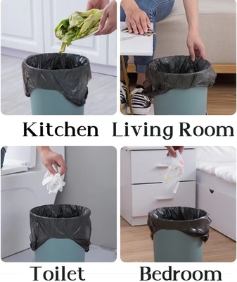 HDPE/LDPE/LLDPE Sacs à ordures portables jetables pratiques et simples