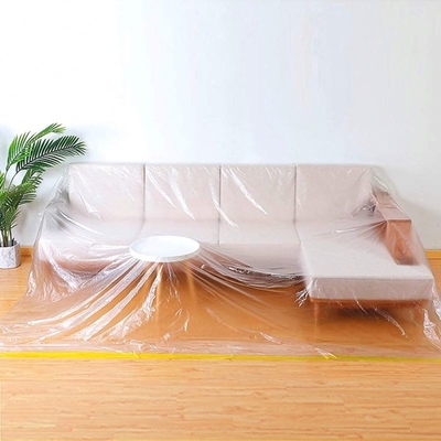 Couverture de meuble en plastique transparent Adapté au canapé-chaise et autres tailles Épaisseur 5,5-12,5 microns