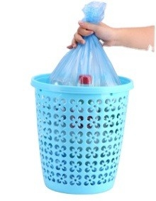 Sacs à ordures en plastique imprimés en PE en rouleau avec certificat de compost OK