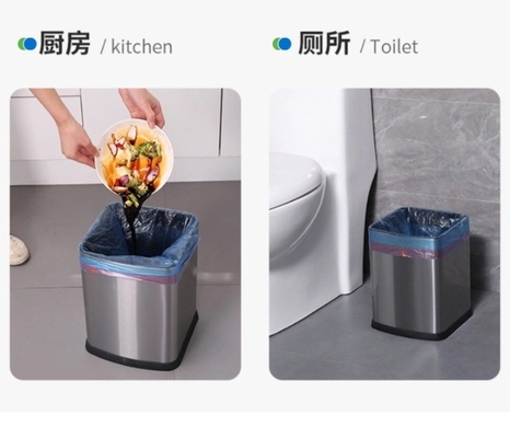 Boîte à ordures en plastique à corde de traction pour le ménage avec poignée