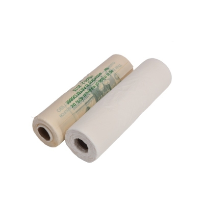 Commande personnalisée Sacs en plastique biodégradables en vert et blanc Épaisseur transparente Sacs personnalisés