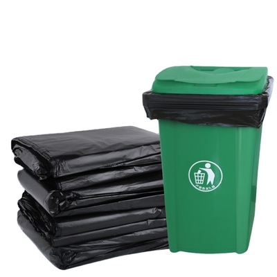 Sacs à ordures en plastique sur mesure avec logo noir et matériau solide