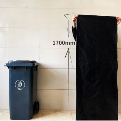 Sacs à ordures en plastique sur mesure avec logo noir et matériau solide