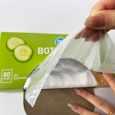 Sac d'emballage alimentaire en plastique PE biodégradable sur rouleau pour une protection claire et fraîche