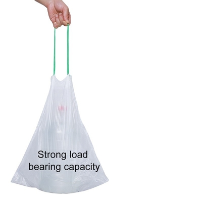 Sac à ordures polyester jetable coloré sac à ordures à corde à tirer avec certificat de compost OK