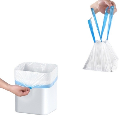 Logo personnalisé Accepté personnalisation de la corde à tirer Sac à ordures en plastique avec corde à tirer
