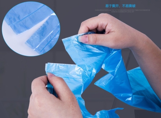 Sac en plastique portable à fermeture automatique sur mesure pour la classification des déchets de cuisine