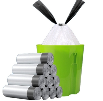 Sacs à cordes polyvalents poubelles en plastique PE en rouleau pour déchets