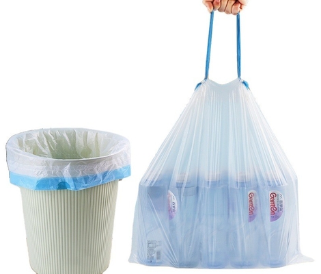 Sacs à cordes polyvalents poubelles en plastique PE en rouleau pour déchets