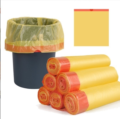 HDPE/LDPE/LLDPE/MDPE sac à ordures à corde à tirer pour cuisine salle de séjour toilette personnalisée