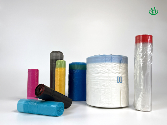 Sac à ordures à corde à tirer de capacité de 42 gallons pour l' élimination des déchets avec échantillon de déchets de 3 millions d'épaisseur