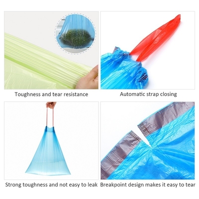 Commande personnalisée Accepté sac à ordures à corde de cuisine HDPE/LDPE/LLDPE pour les déchets de cuisine