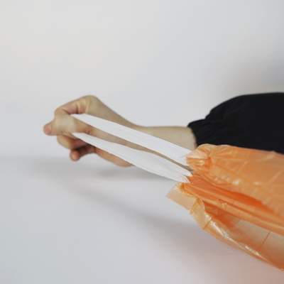 Sac à ordures jetable en PEHD coloré avec fermeture à corde pratique et pratique