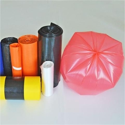 Traitement de surface d'impression offset LDPE Sac à ordures en plastique sur rouleau pour poubelles beige