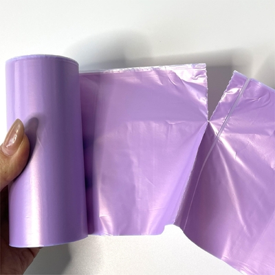 Traitement de surface d'impression offset LDPE Sac à ordures en plastique sur rouleau pour poubelles beige
