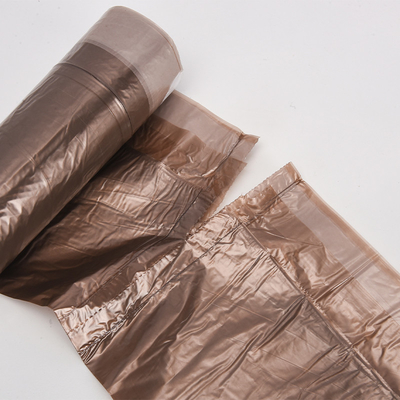 Sacs à ordures avec corde de traction en plastique HDPE