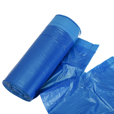 Sacs à ordures avec corde de traction en plastique HDPE